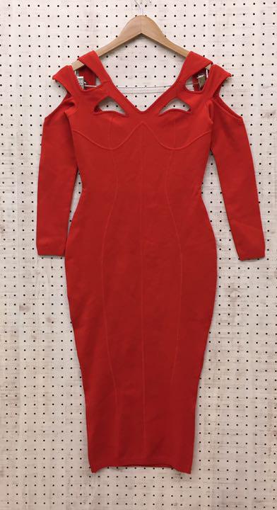 vintage Thierry Mugler カットデザインタイトニットドレス