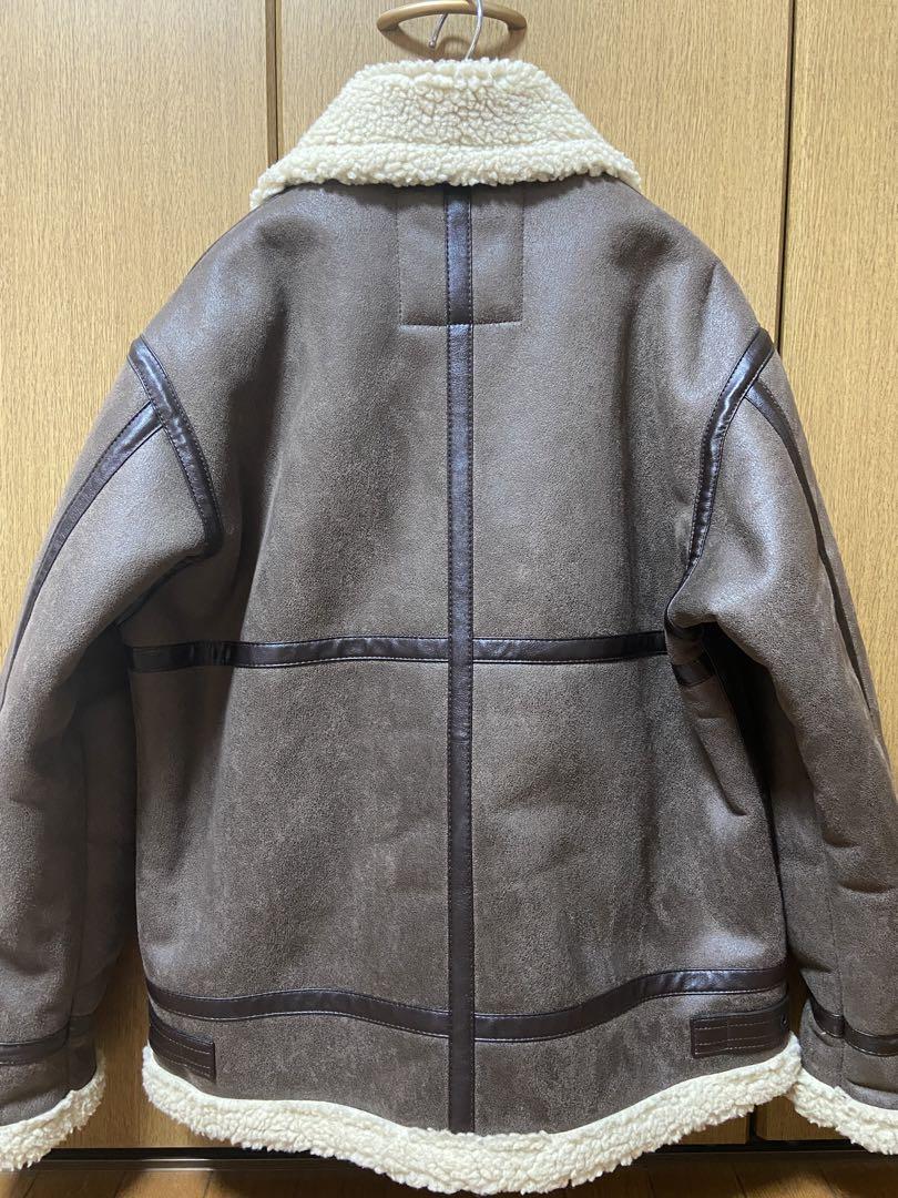 【美品】ALPHA B-3 ムートンジャケット　ブラウンMサイズ