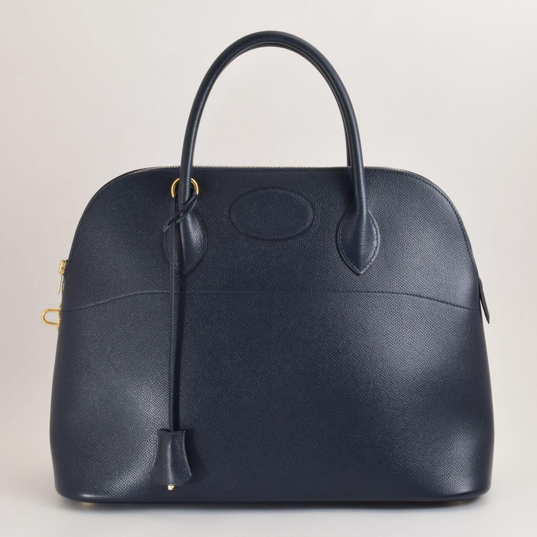 極美品✨エルメス ボリード35 ⬜︎A刻 クシュベル ゴールド金具 ネイビー