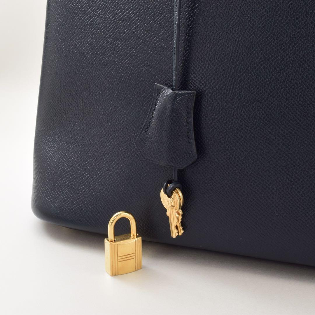 極美品✨エルメス ボリード35 ⬜︎A刻 クシュベル ゴールド金具 ネイビー