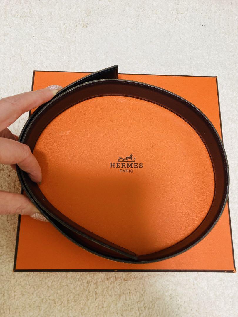HERMÈS ゴールド×ネイビーHベルトのみ 美品