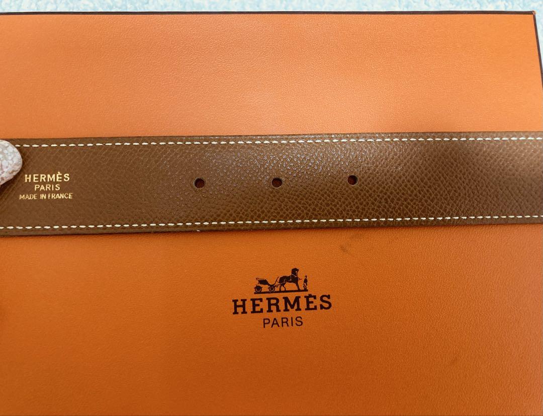 HERMÈS ゴールド×ネイビーHベルトのみ 美品