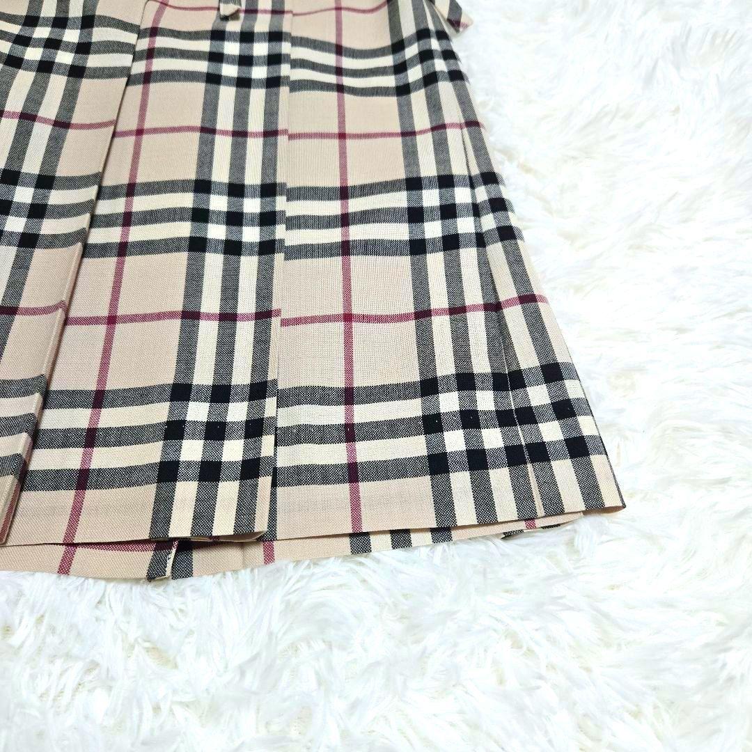 バーバリー ロンドン ☆プリーツスカート ノバチェック 膝丈