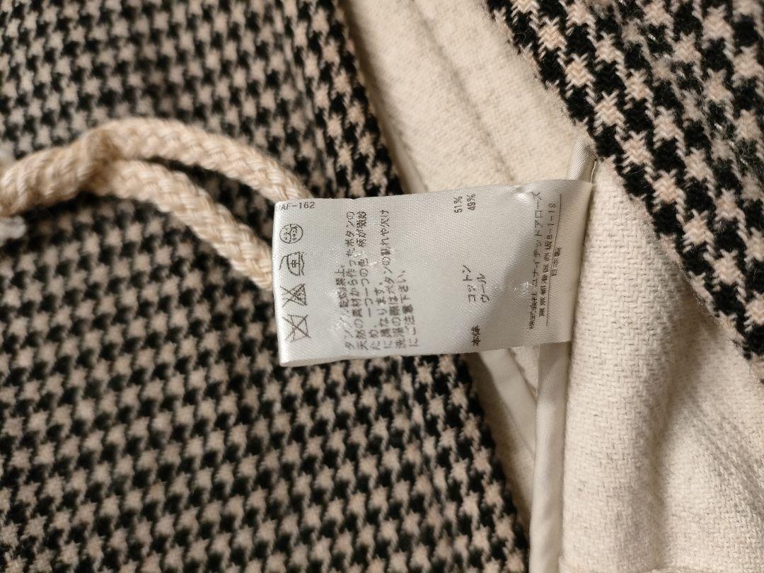 値下　DRAWER ドゥロワー ダッフル コート 千鳥格子 38