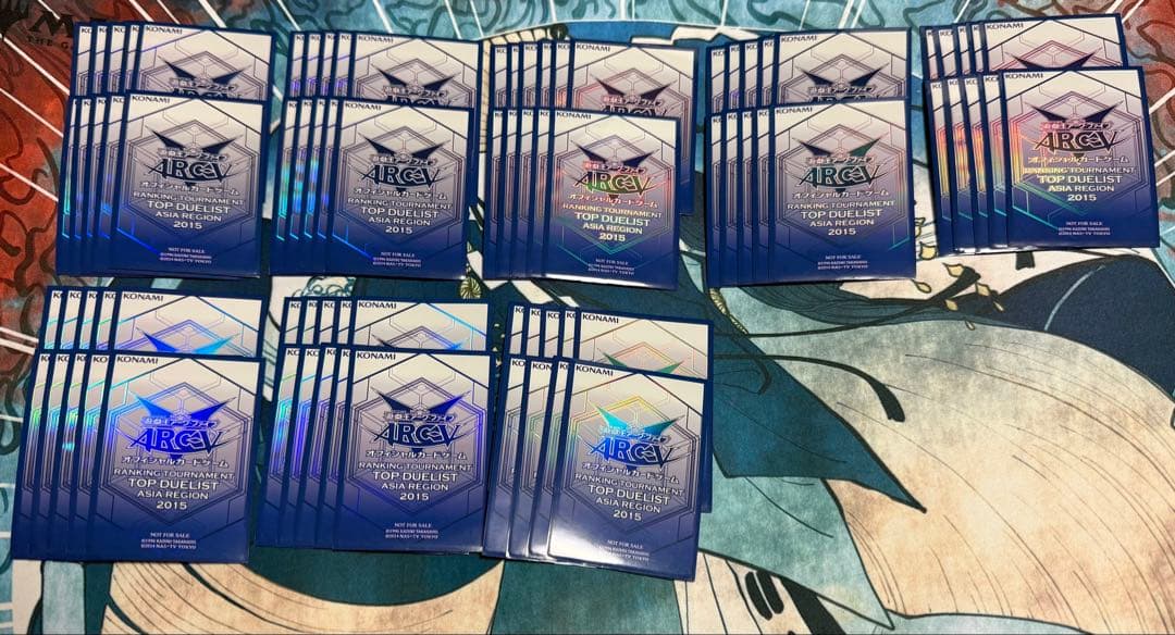 遊戯王 スリーブ ARC-V ASIA REGION2015 79枚やや傷や汚れあり