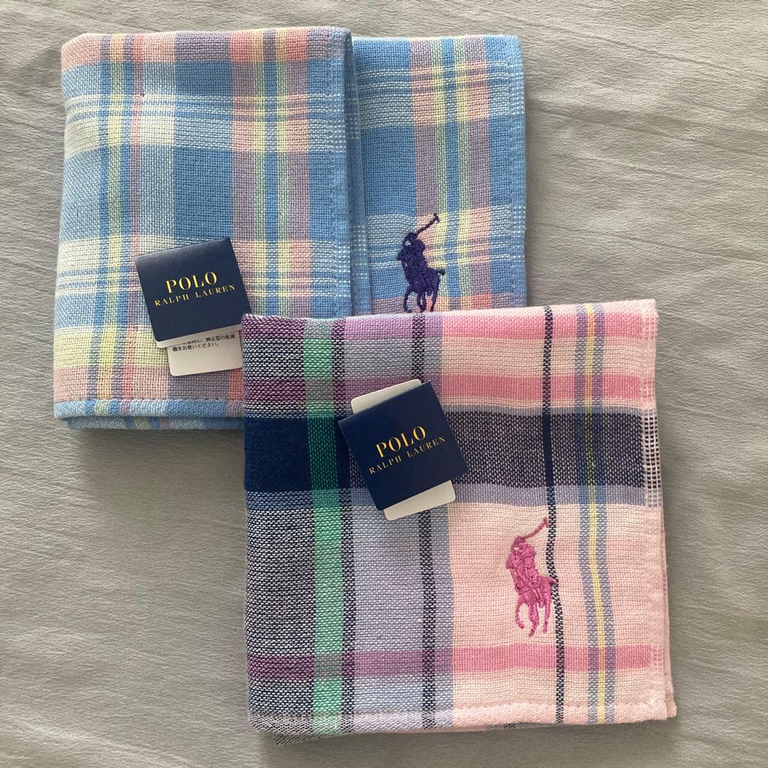 確認用♦️ラルフローレン ガーゼ タオルハンカチ