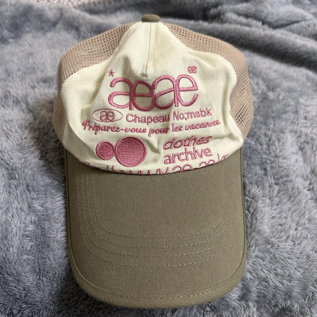 最新モデル Mesh Logo Web aeae Cap メルカリ - オリーブ キャップ 帽子