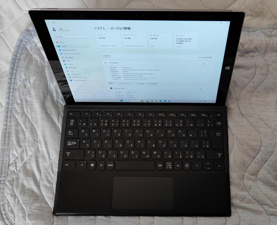 Windowsタブレット本体 Surface Pro3 8G/256G Windows11/Office
