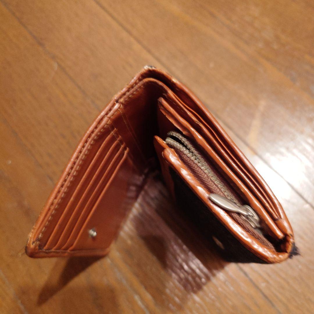 デニムレザー三つ折り財布