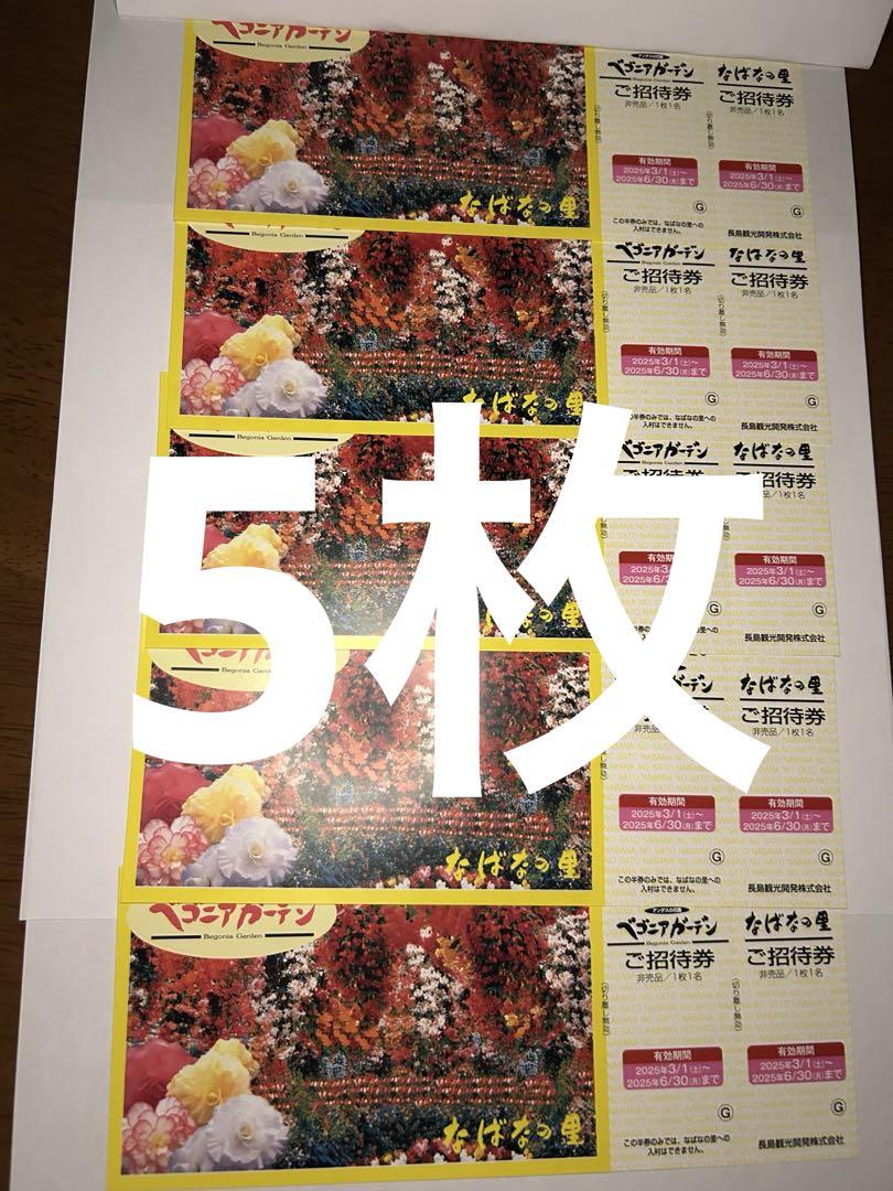 なばなの里入村券　5枚