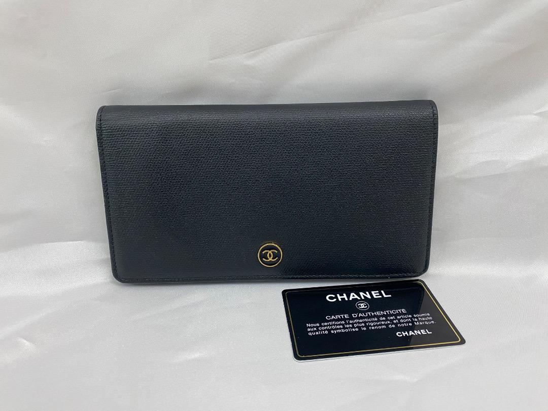 シャネル レザー 長財布 ブラック ココボタン - メルカリ