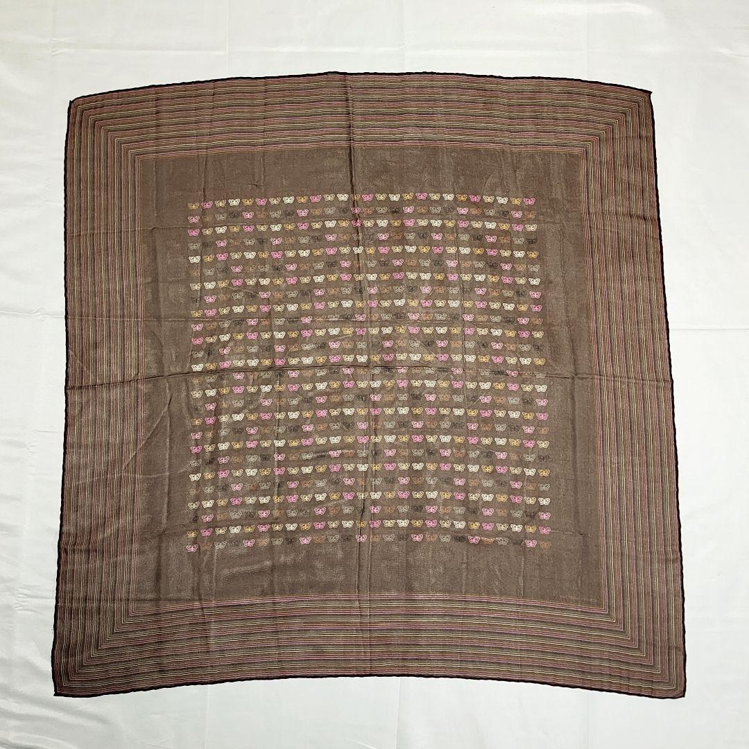 ☆BOTTEGA VENETA☆ スカーフ シフォン ブラウン スカーフリング付