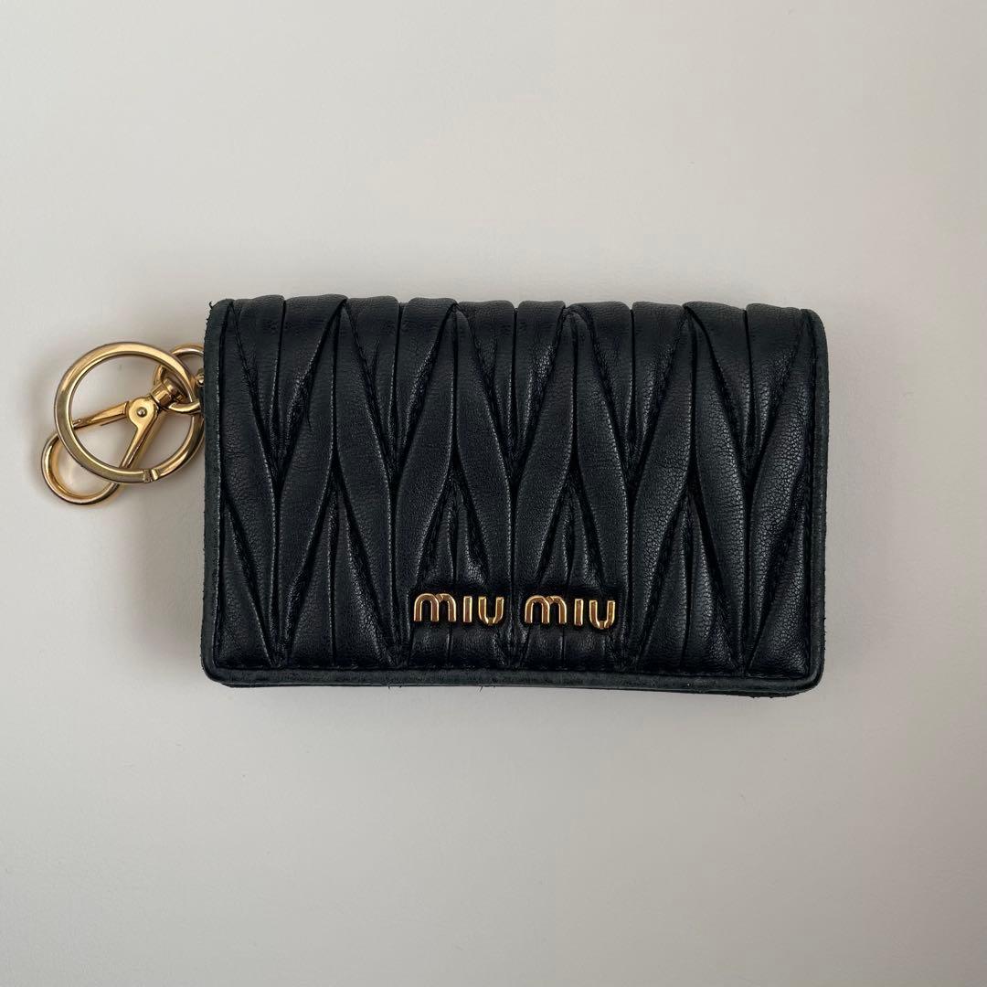 Miu Miu ブラック レザー カードケースMIU MIU