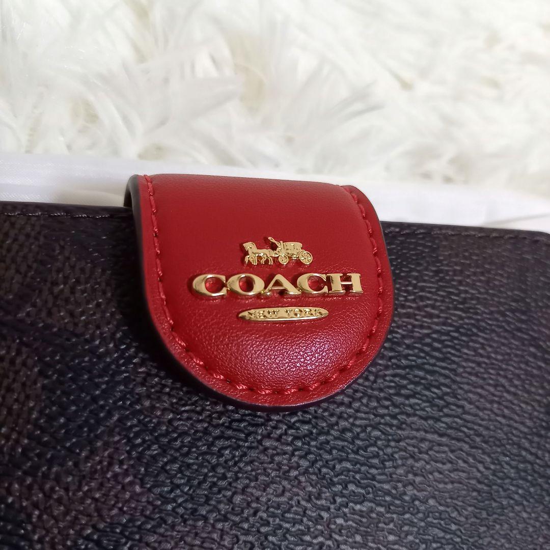 ✨ 新品未使用✨ コーチ 折り財布 シグネチャー ジップ ウォレット