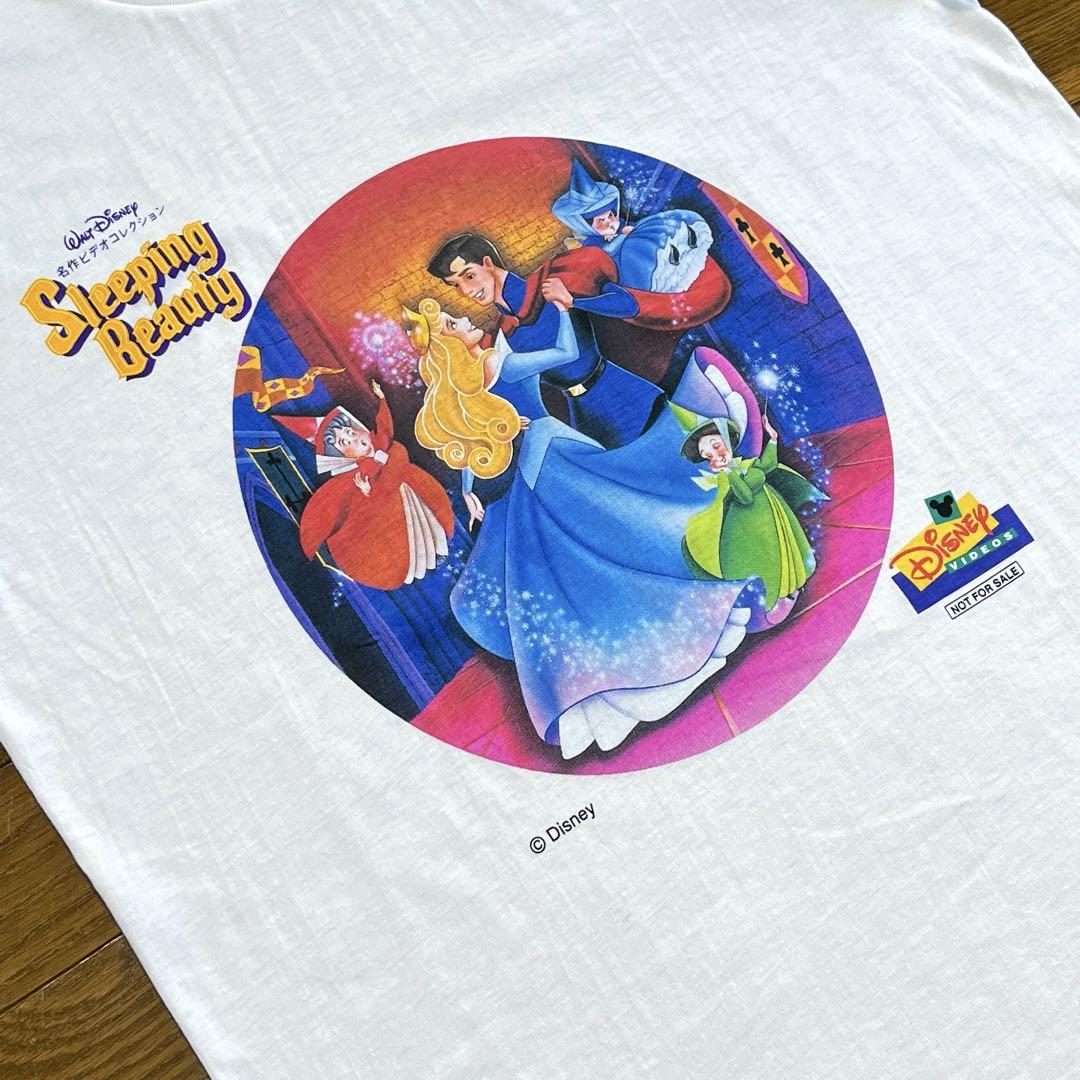 未使用品 90s Disney 眠れる森の美女 TシャツFree 白 - メルカリ