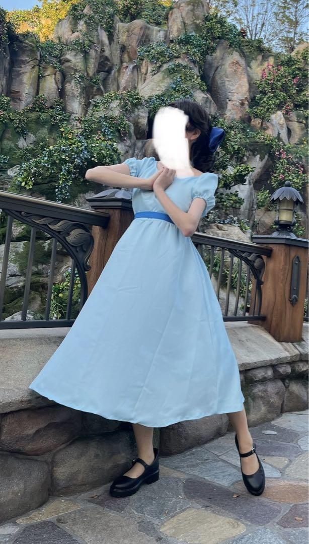 Dハロ 仮装 ピーターパン ウエンディ ドレス ウイッグ リボン 衣装 コスプレ