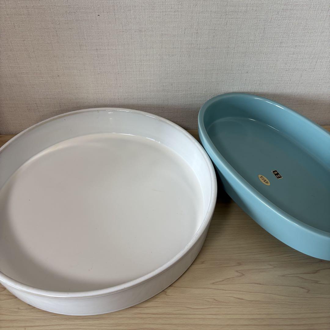 【お値下げ】小原流 花器 烏泥小判型水盤 2個 小原流 小判型花器と水盤のセット - メルカリ