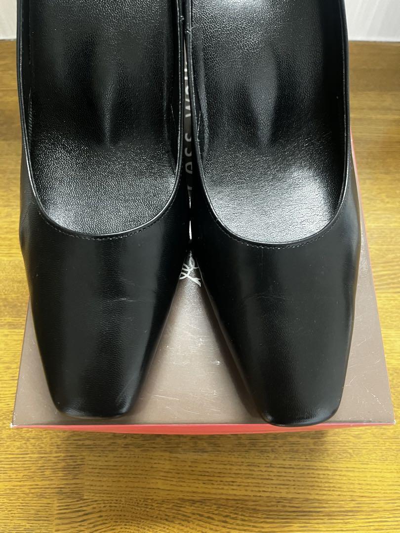 美品 wacoal success walk スクエアヒールパンプス