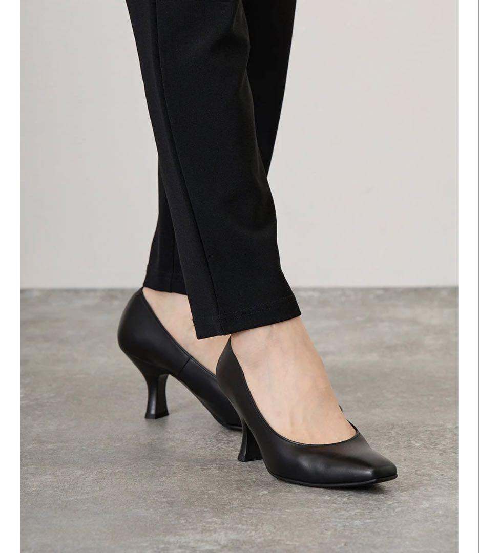 美品 wacoal success walk スクエアヒールパンプス