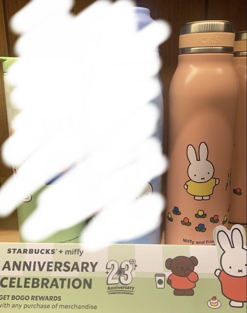STARBUCKS+ Miffy ウォーターボトル ピンク - メルカリ