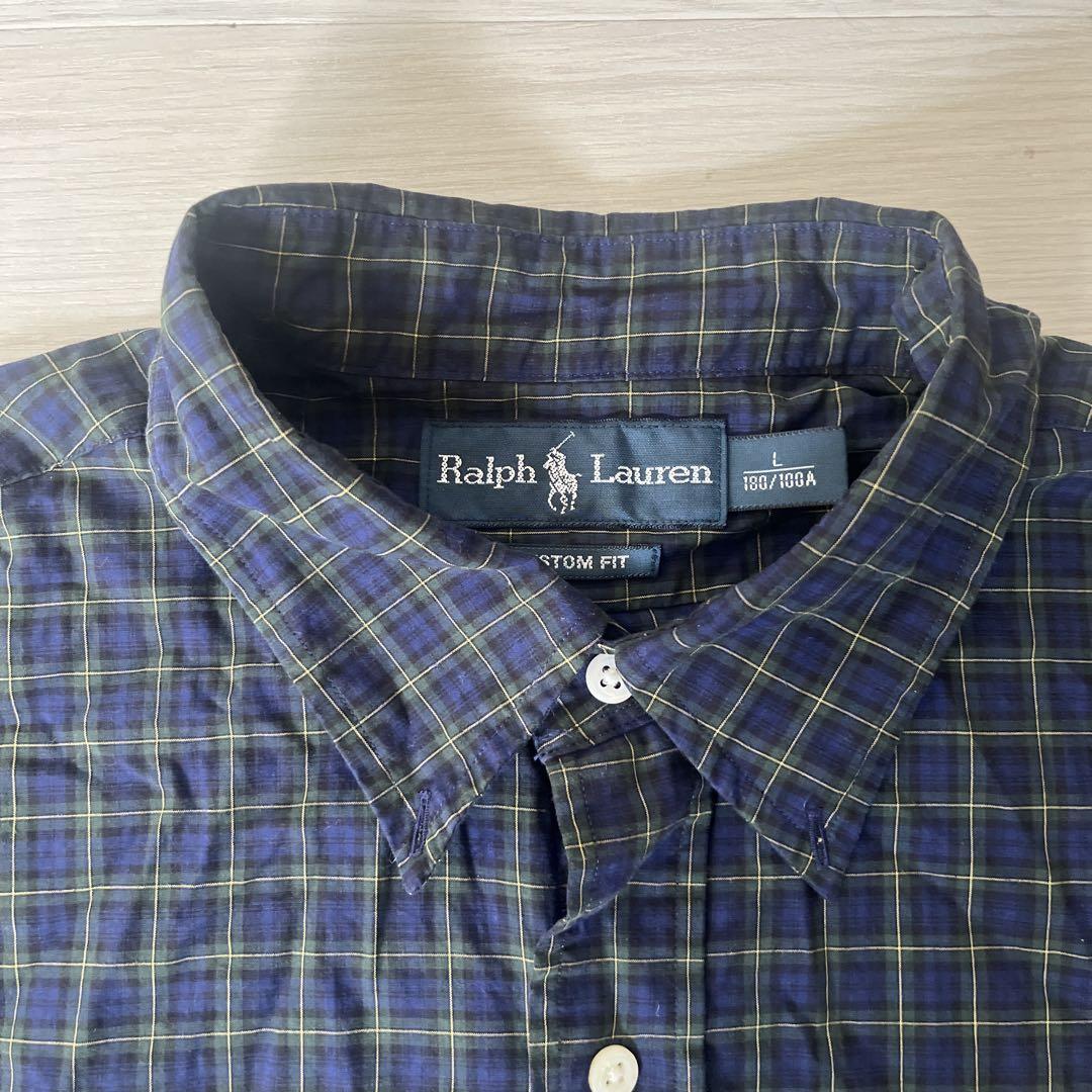 Ralph Laurenチェック柄 長袖シャツL - メルカリ