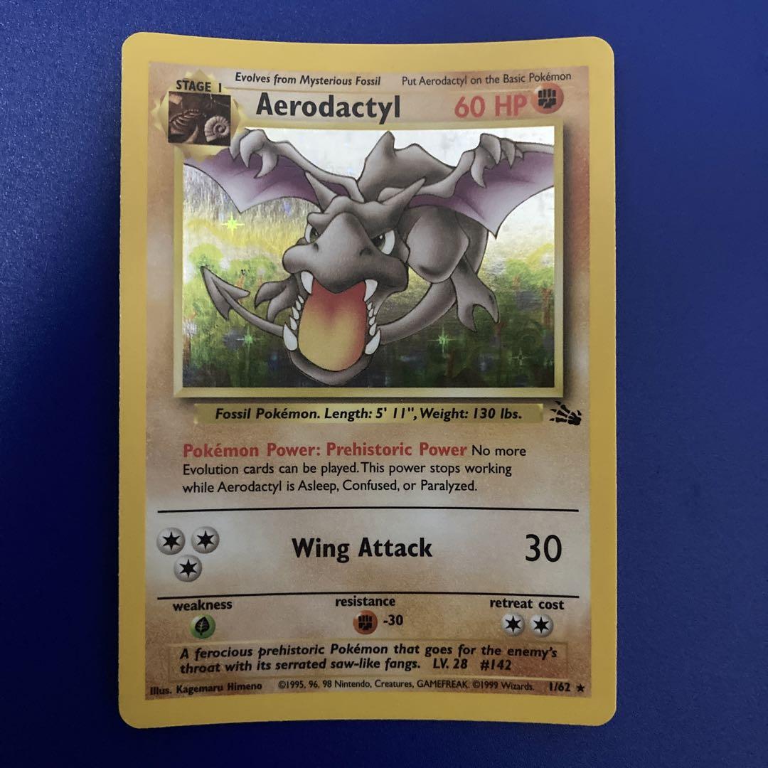 美品】プテラ 旧裏 英語版 キラ Aerodactyl ポケモンカード by メルカリ