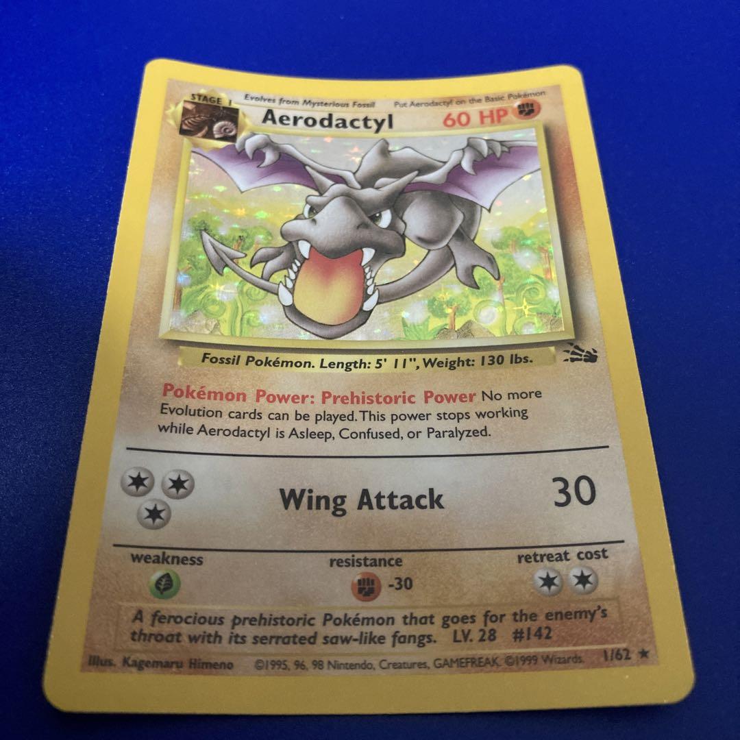 美品】プテラ 旧裏 英語版 キラ Aerodactyl ポケモンカード by メルカリ