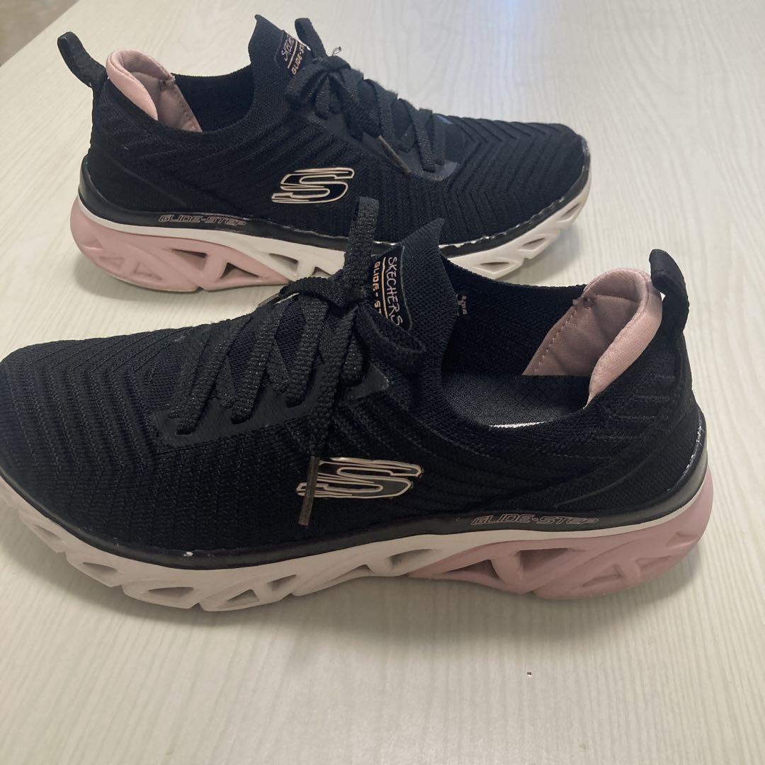 SKECHERS GUIDE STEP ブラック/ピンク スニーカー - メルカリ