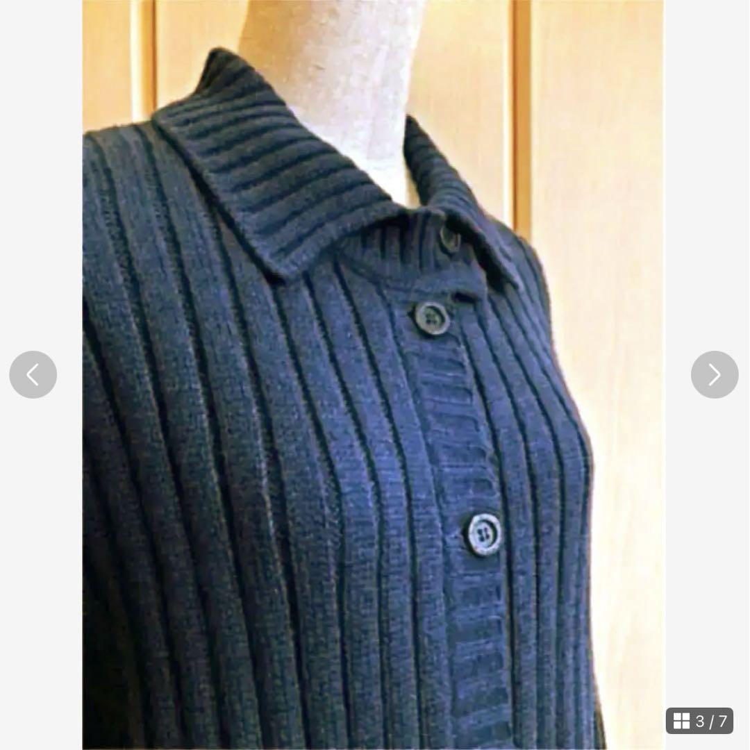 SONIA RYKIEL イタリア製 ウール・アンゴラ リブニットコート 40
