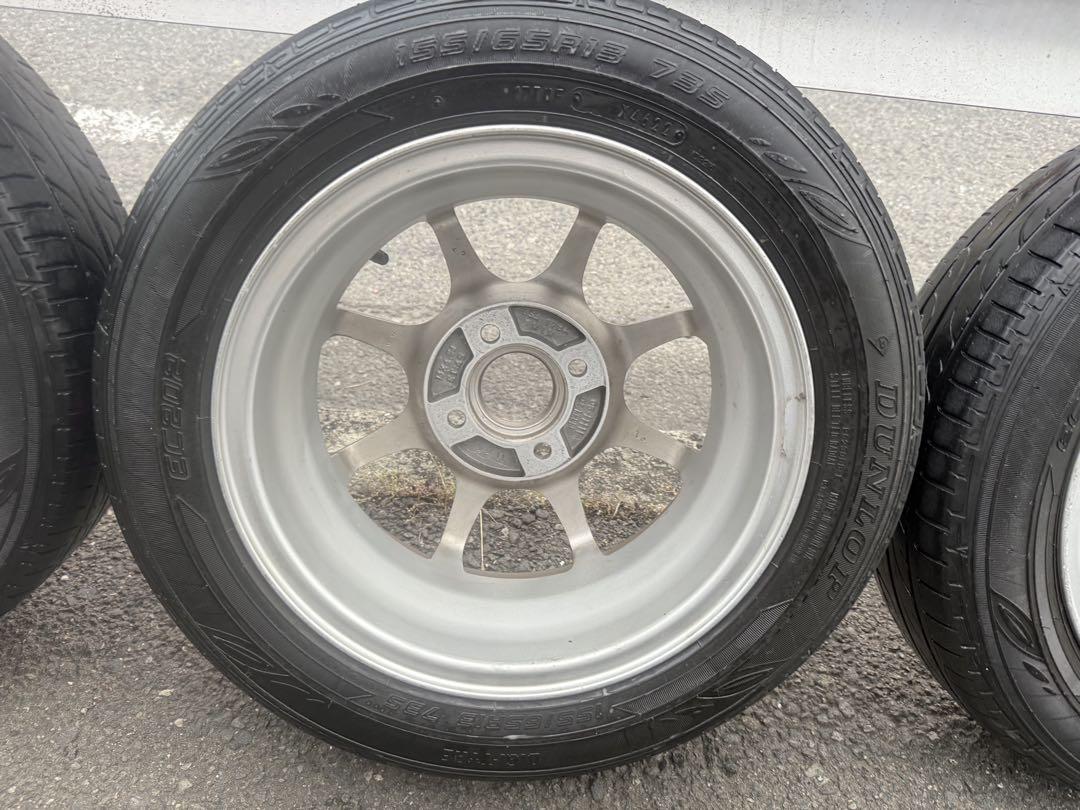CE28 ブロンズ TE37カラー PCD100 155/65R13 ダンロップ