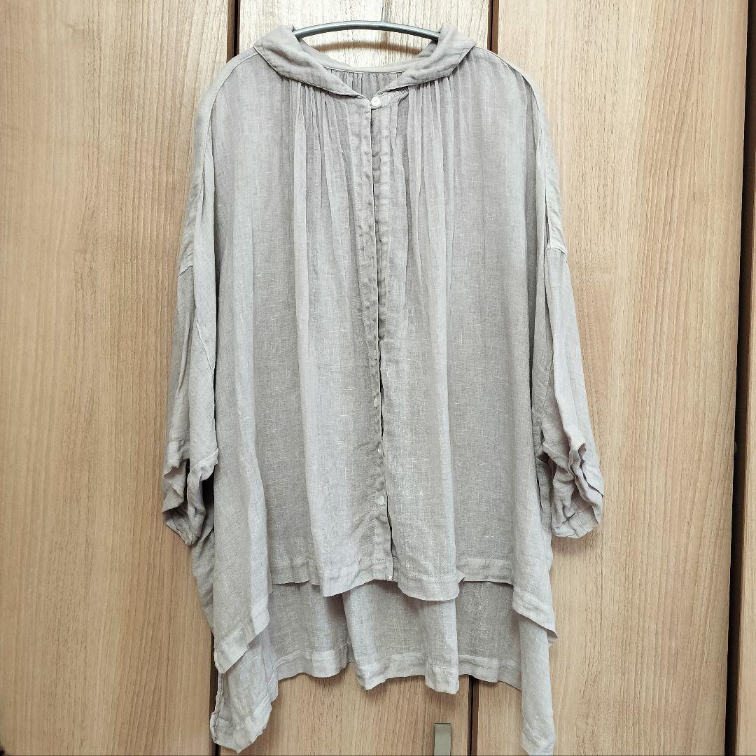 nest Robe リネンガーゼルーズスクエアシャツ ネストローブ