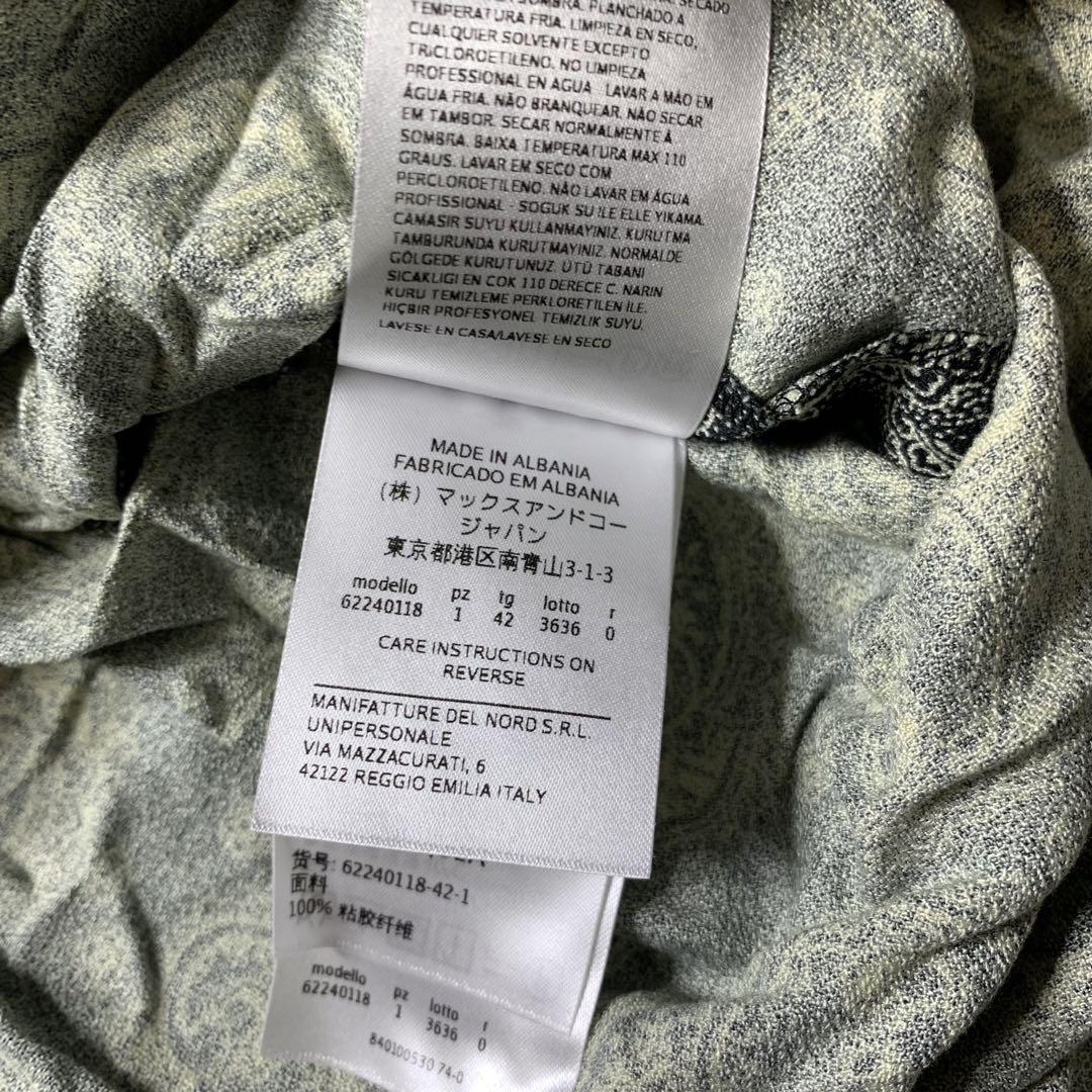 【新品】MAX&Co マックスアンドコー　ペイズリー柄長袖ワンピース　ブラック
