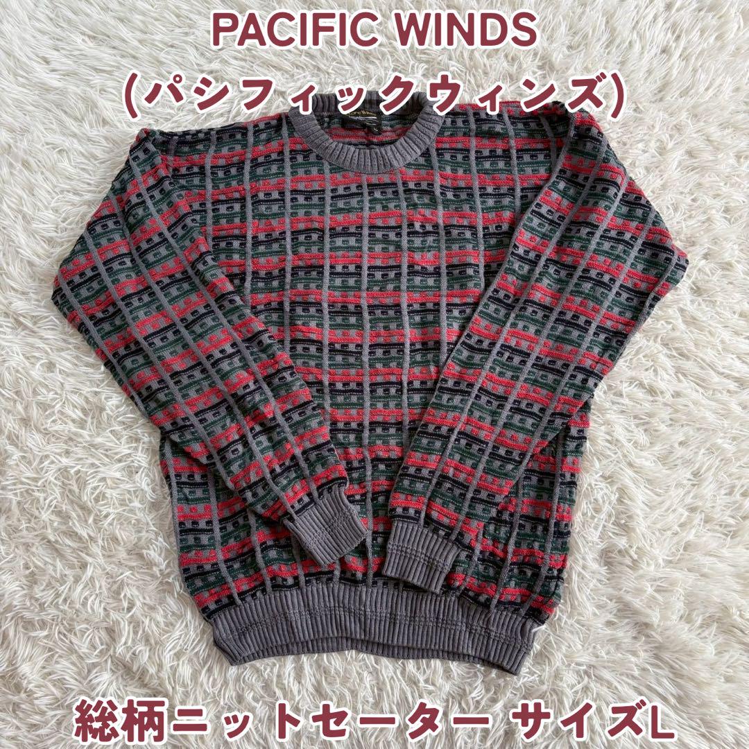 PACIFIC WINDS(パシフィックウィンズ) 総柄ニットセーター