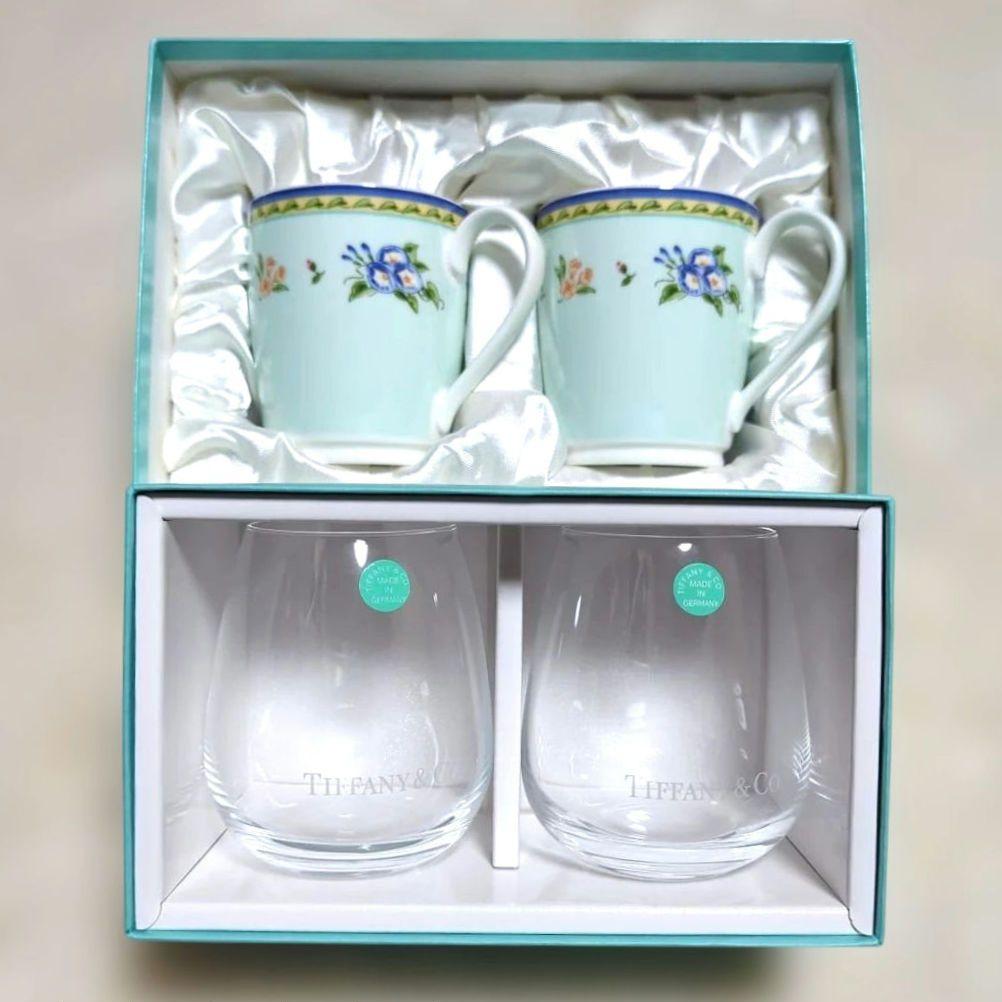 ティファニー 花柄マグカップ×2 ロゴ入タンブラー×2 セットTIFFANY
