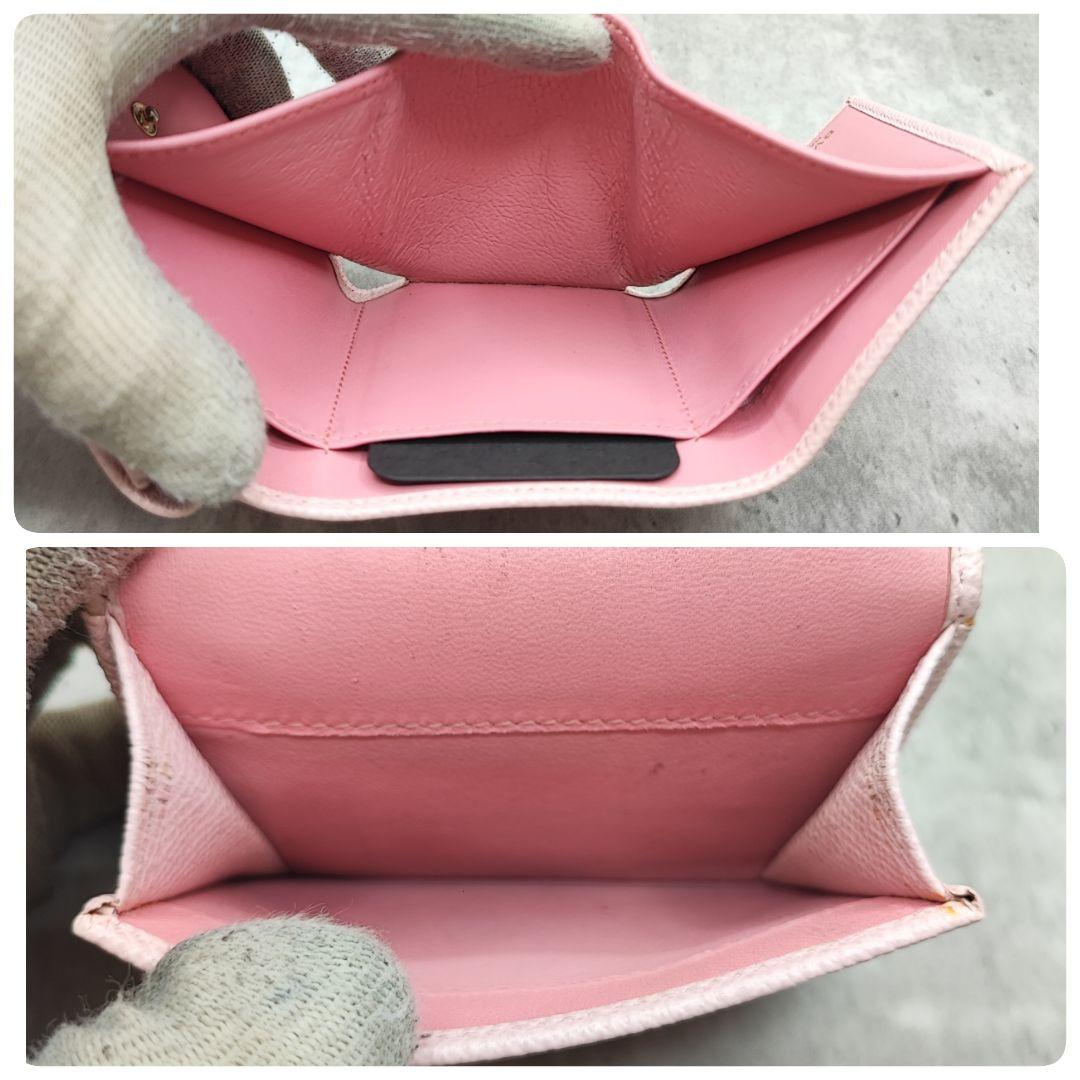 美品/定価約8万/付属有✨BVLGARI 三つ折り財布 サークル レザー