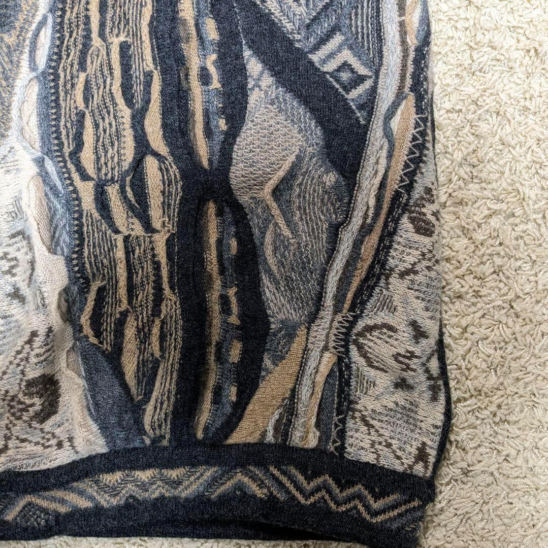 【カシミヤ COOGI】クージー タートル 総柄 3D ニット セーター 【カシミヤ COOGI】クージー タートル 総柄 3D ニット セーター