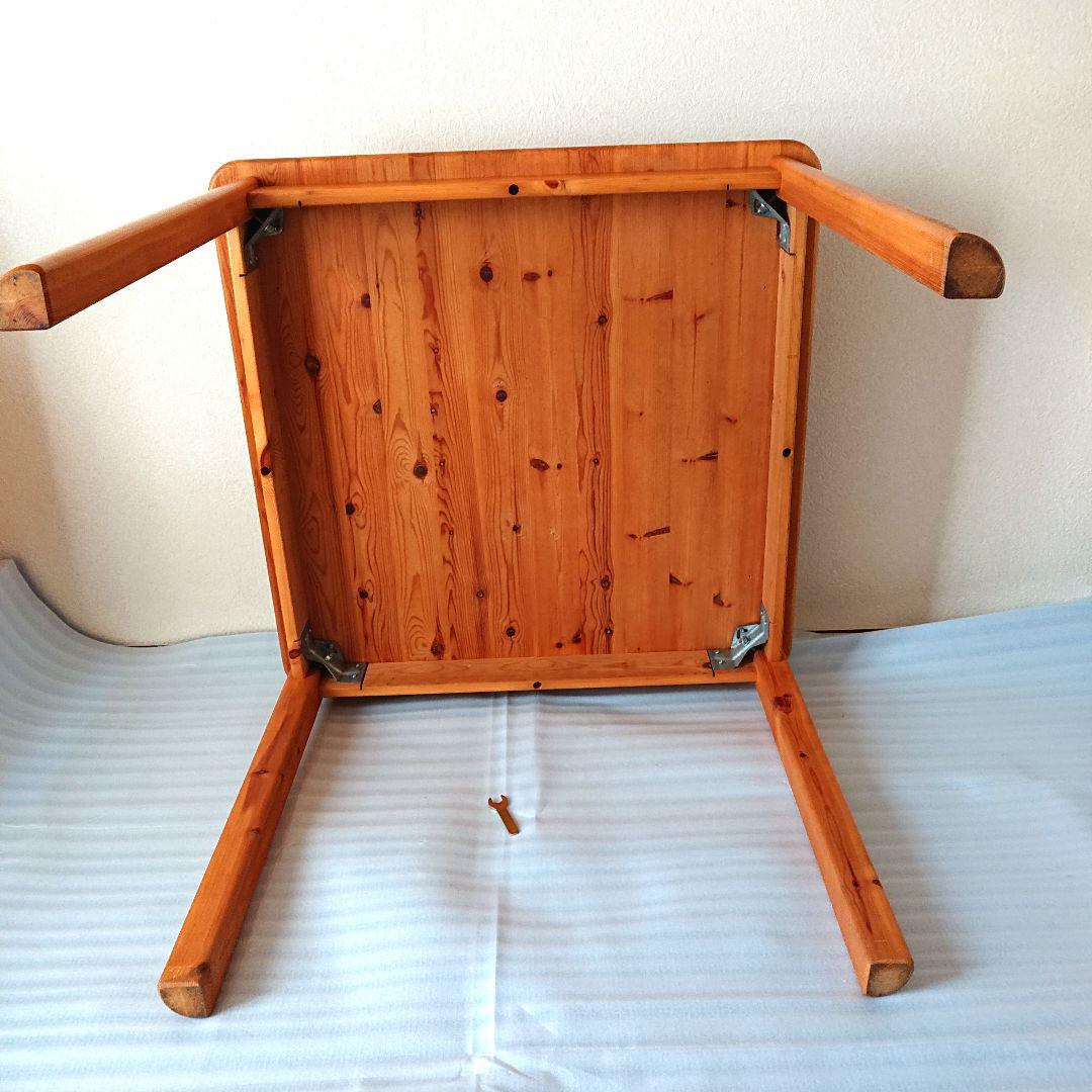木製 ダイニングテーブル 2人用 80 × 80 高さ 70 (cm)