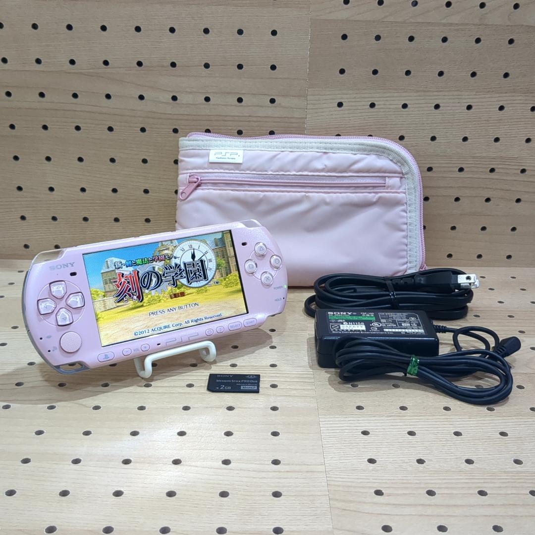 動作品/点検・整備済み psp3000 本体 ブロッサム・ピンク（付属品あり）②
