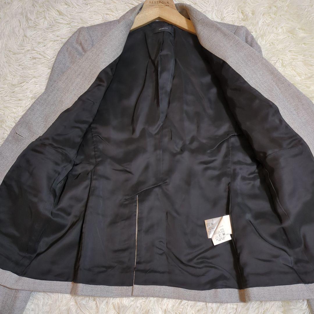 極美品 JOSEPH ジョゼフ パンツスーツ セットアップ 1B グレー 36