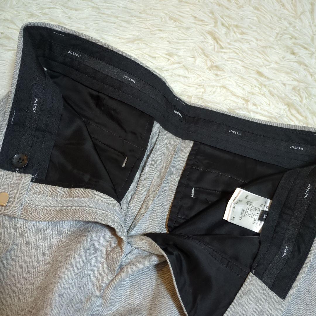 極美品 JOSEPH ジョゼフ パンツスーツ セットアップ 1B グレー 36