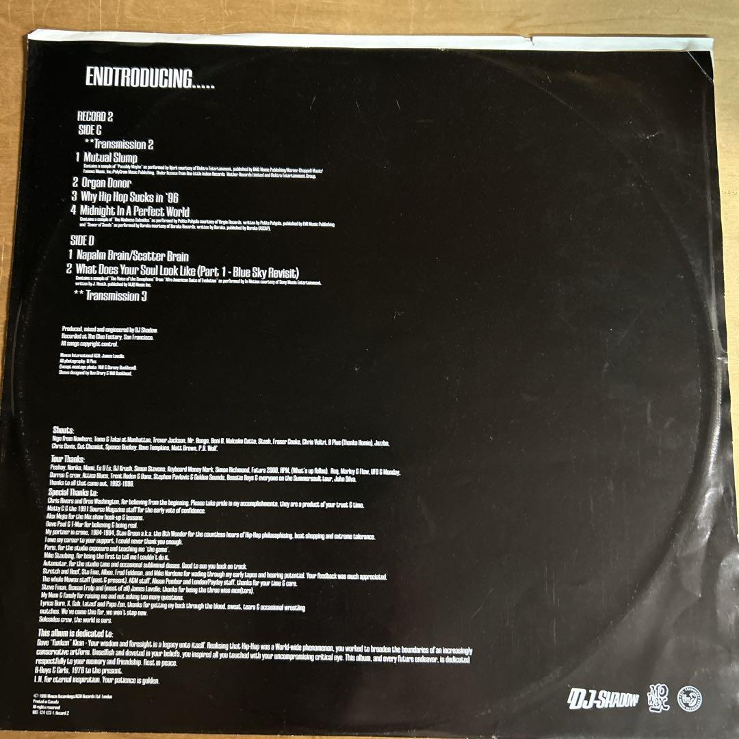 DJ Shadow Endtrodtucing us盤2LP