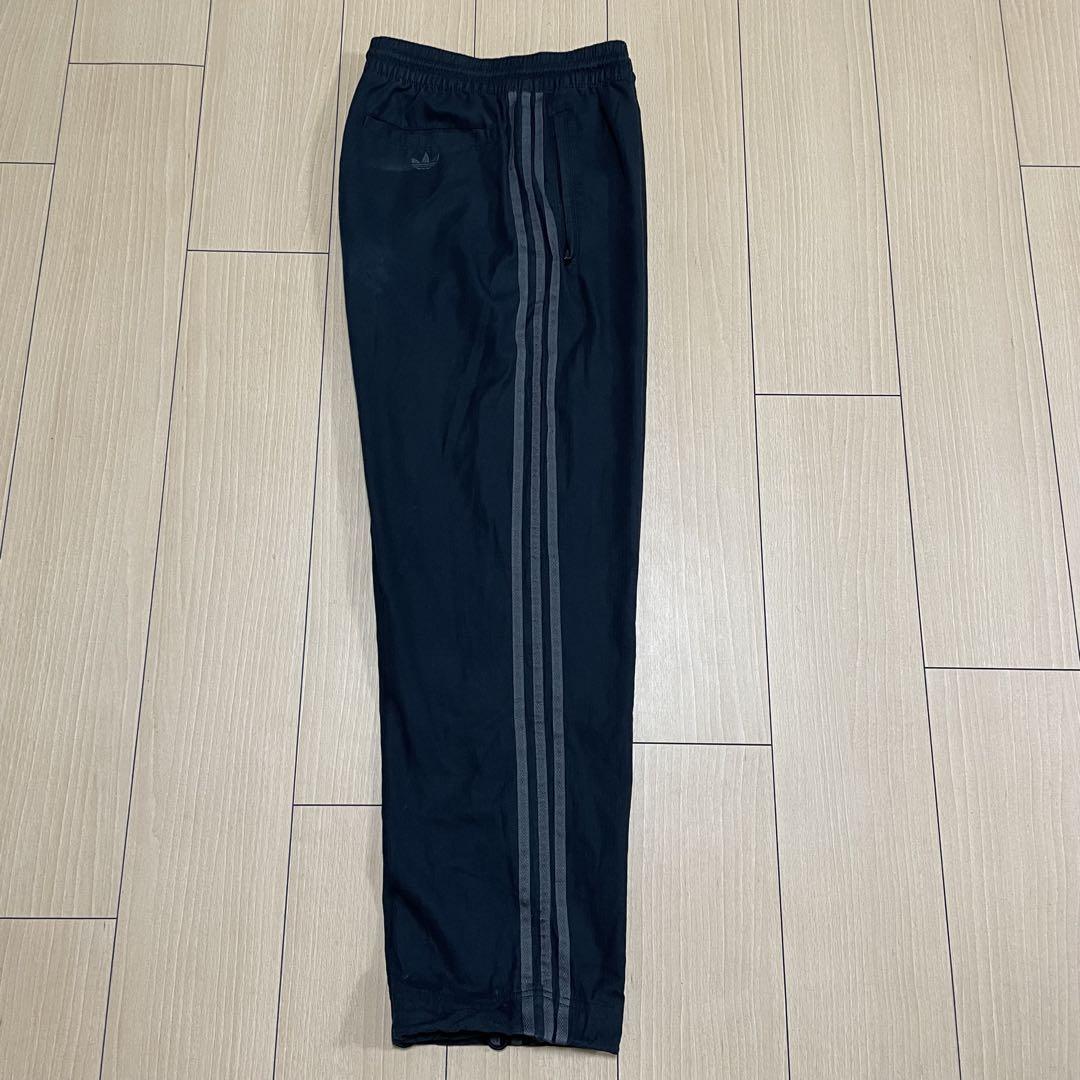 adidas ドローコード　ブラック トラックパンツ　cotton100%