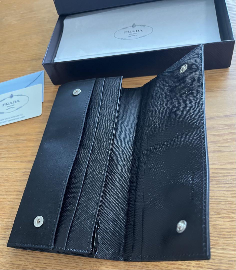 ◆こーくん【未使用】PRADA プラダ　ブラックナイロン 長財布