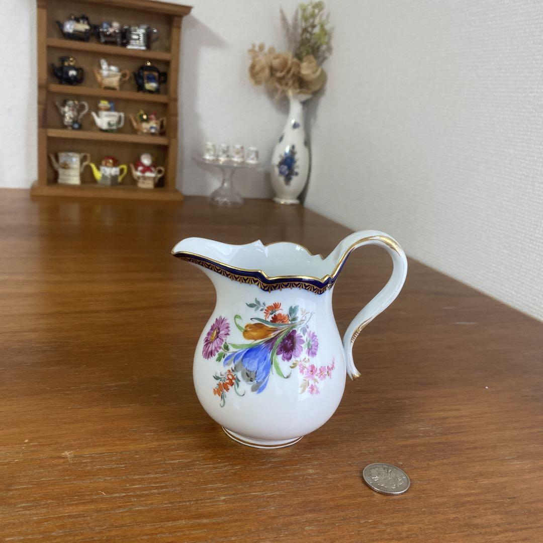 レア　マイセン　Aカンテ　コバルトブルー　ミルクジャグ　クリーマー