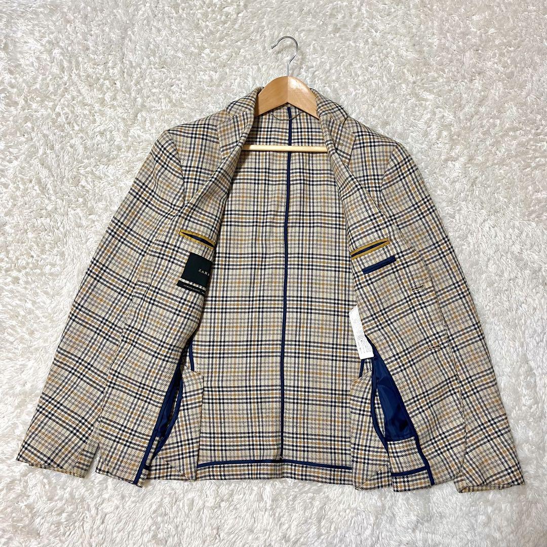 ✨美品✨ZARA ザラ テーラードジャケット チェック柄 2ボタン M