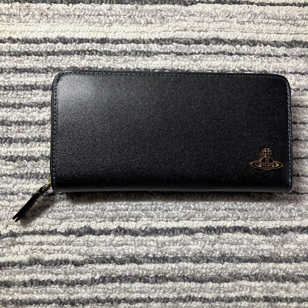 【未使用品】ヴィヴィアンウエストウッド カラーブロック 長財布 ブラック 箱付き