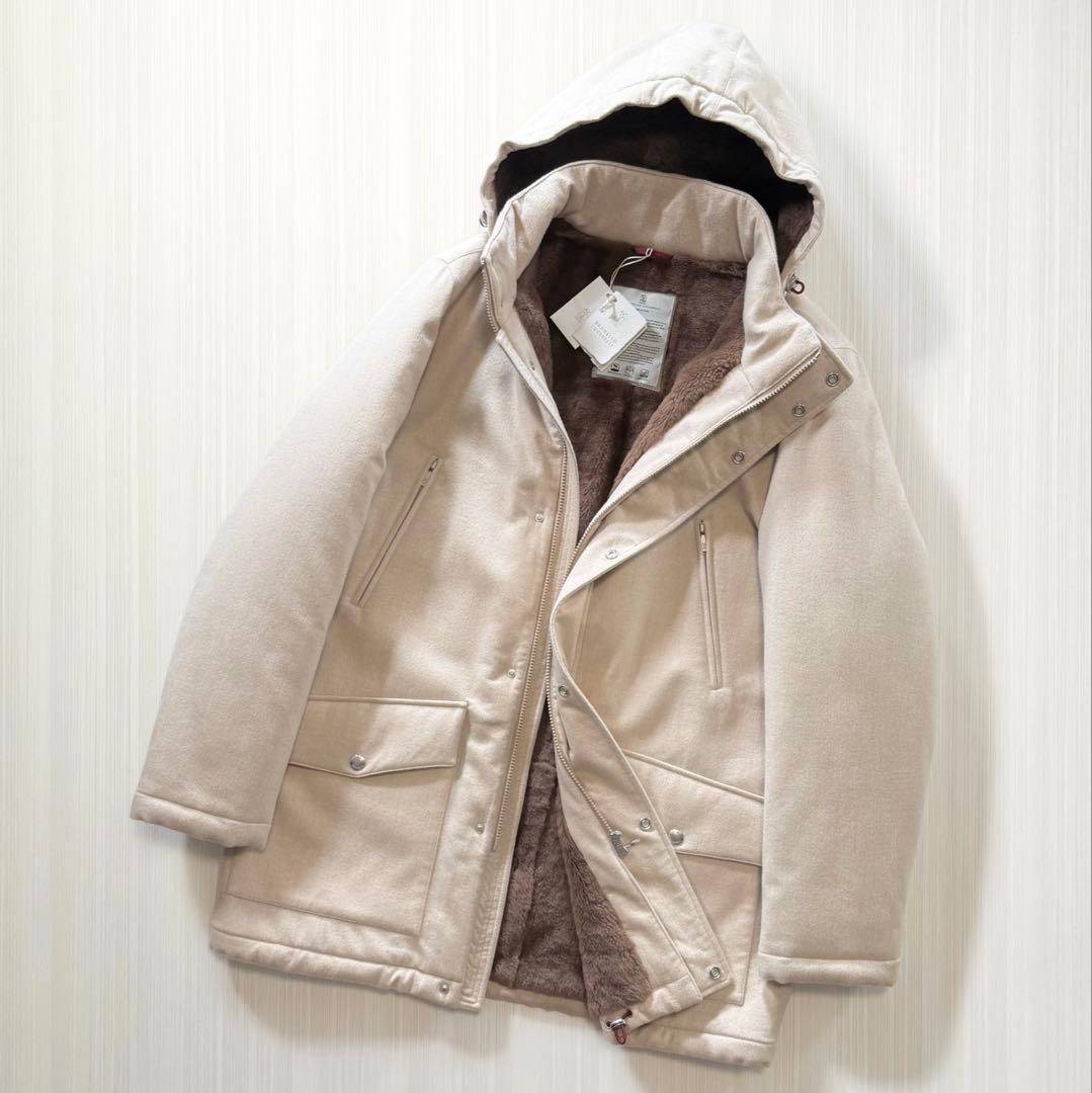 P10★未使用★22-23AW★極上カシミヤ＆ラムファー ブルネロクチネリ