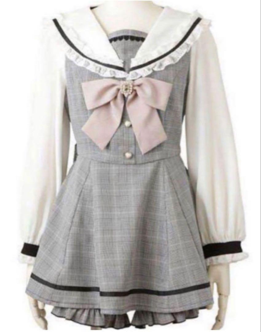 LIZLISA セーラーカラーセットアップ グレー