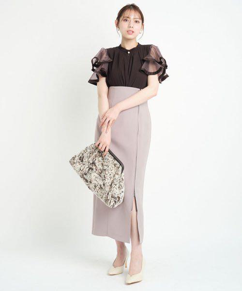 Mystrada ジップデザインペンシルスカート