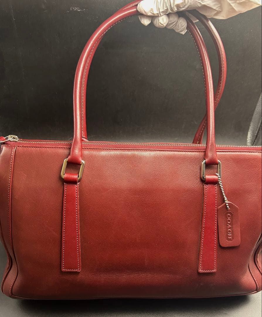 ☆希少Coach Vtg y2k Legacy Zip Bag Burgundy